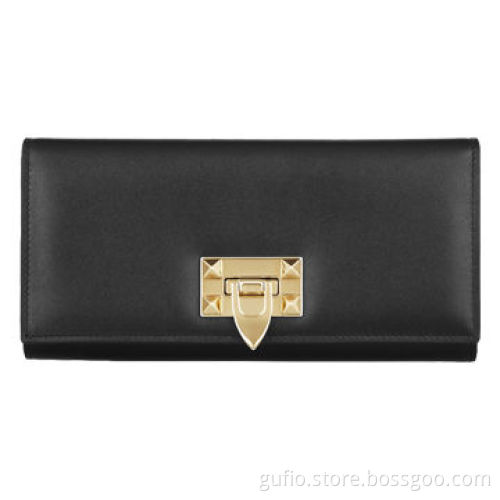 Shining Hardware Leather Wallet